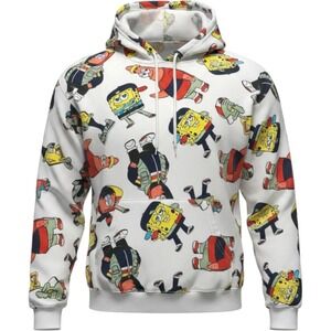 Nickelodeon SpongeBob SquarePants All Over Print Hoodie Men's Size 4XL Pullover